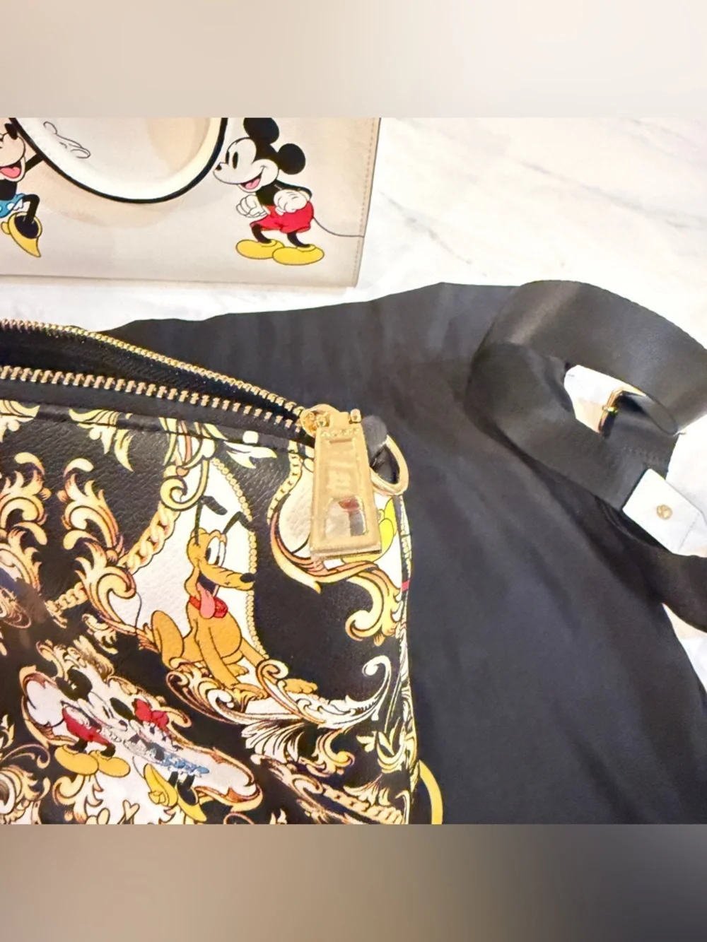 NEW Disney 100 x Aldo Printed Satchel Bag With Pouch